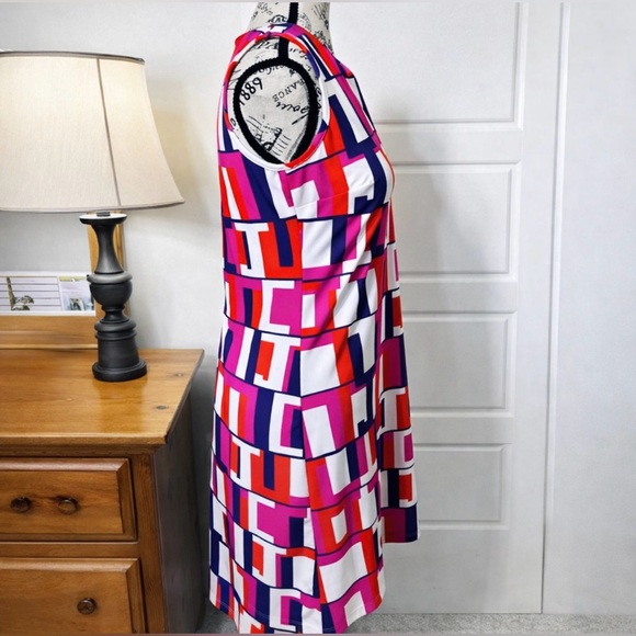 Jude Connally Beth JC Blocks Pink Sleeveless Geometric Shift Dress XS💛 - Picture 4 of 9